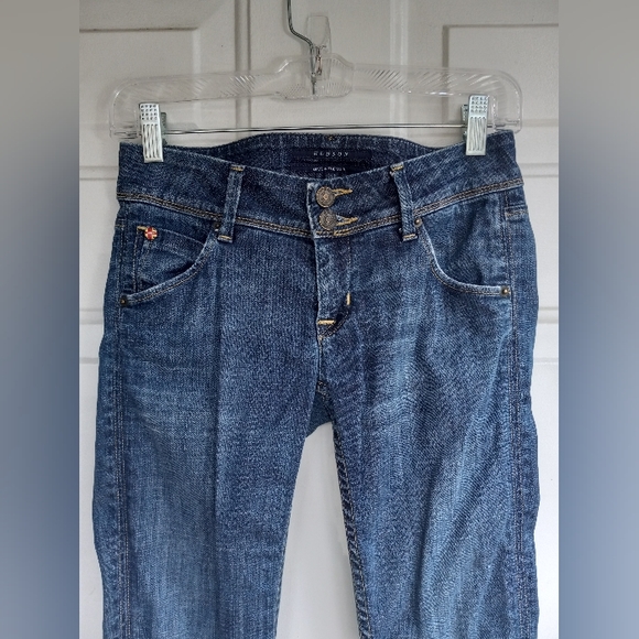 Hudson W422DHA Denim Low Rise Straight Skinny Med Wash Jeans Size 25 NWOT - Picture 2 of 12